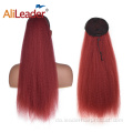 Kinky Straight Synthetic Drawstring Hestehaler Hair Extension